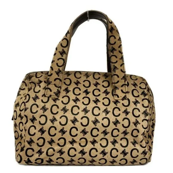 Celine Handbag C Macadam Pattern Light Brown Dark - Picture 3 of 11